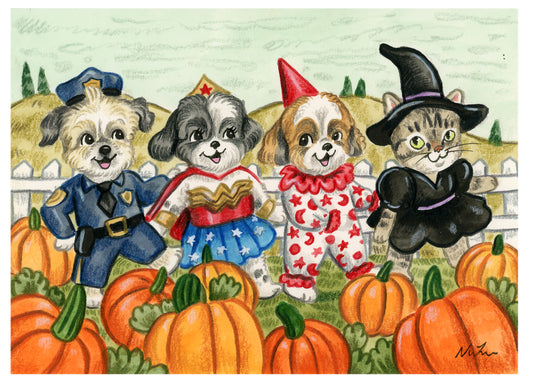 Vintage Halloween Watercolor