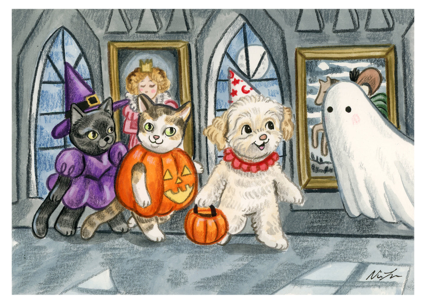 Vintage Halloween Watercolor
