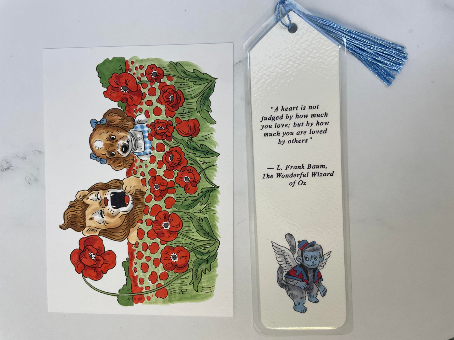 Custom Book Themed Pet Sketch and Bookmark